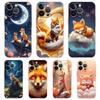 Мягкий прозрачный чехол-бампер из ТПУ для iPhone 16 15 14 13 12 11 Pro Max 16E 8 7 Plus XS Max Ударопрочный корпус Милое животное Лиса