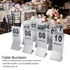 10pcs Stainless Steel Table Number Props Silver Table Cards Table Number Signs  Reception Seating