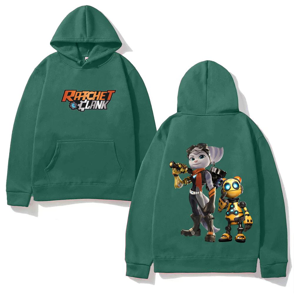 Ratchet & Clank Rift Apart Game Hoodie Casual Sweatshirt Fleece Clothes Unisex with Pocket  Hoody