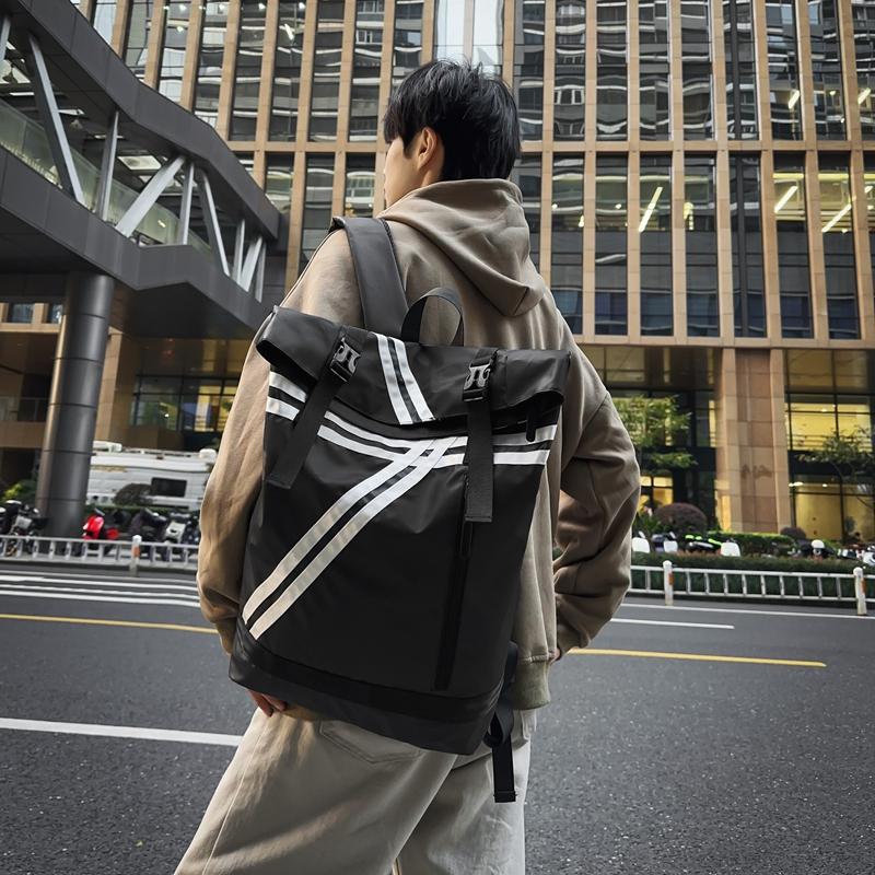 Полосатый лоскутный рюкзак Roll Up для мужчин, для занятий фитнесом и спортом, для школьников и студентов