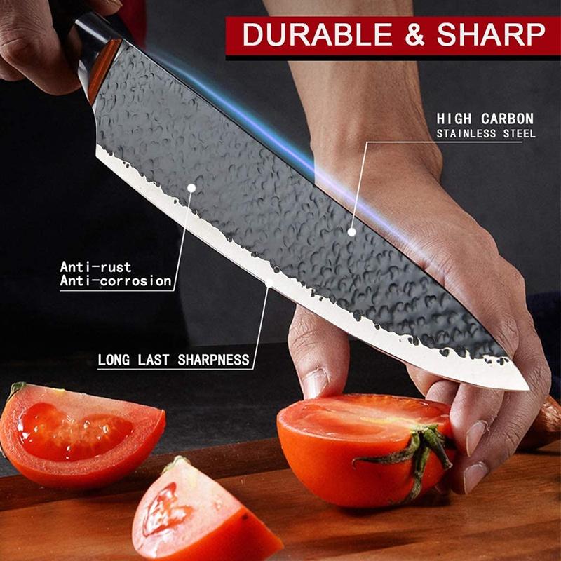 Набор кухонных ножей, состоящий из 6 кованых ножниц и керамического ножа для очистки овощей Нож шеф-повара для нарезки Нож для очистки овощей