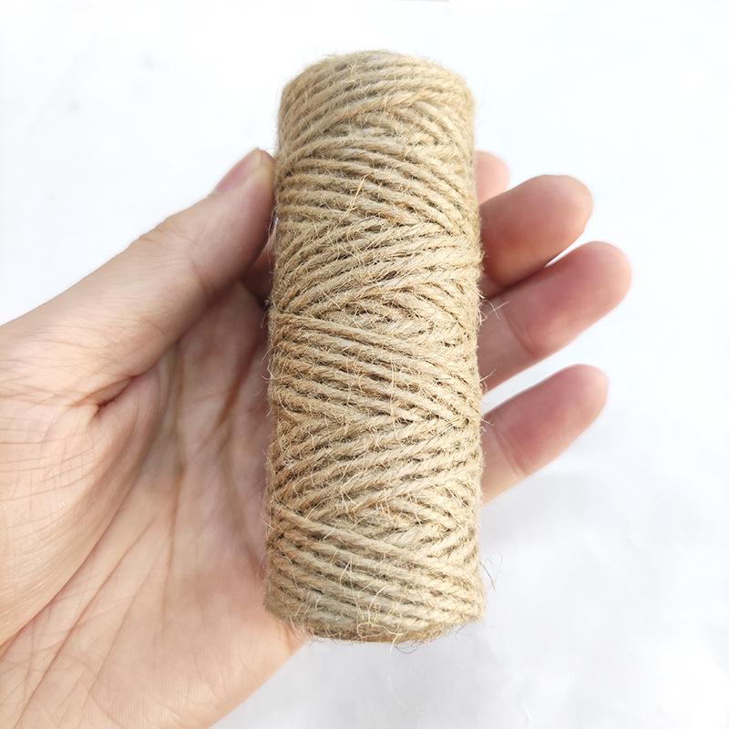 30-метровая катушка пеньковой веревки, 2 мм, джутовая веревка для DIY