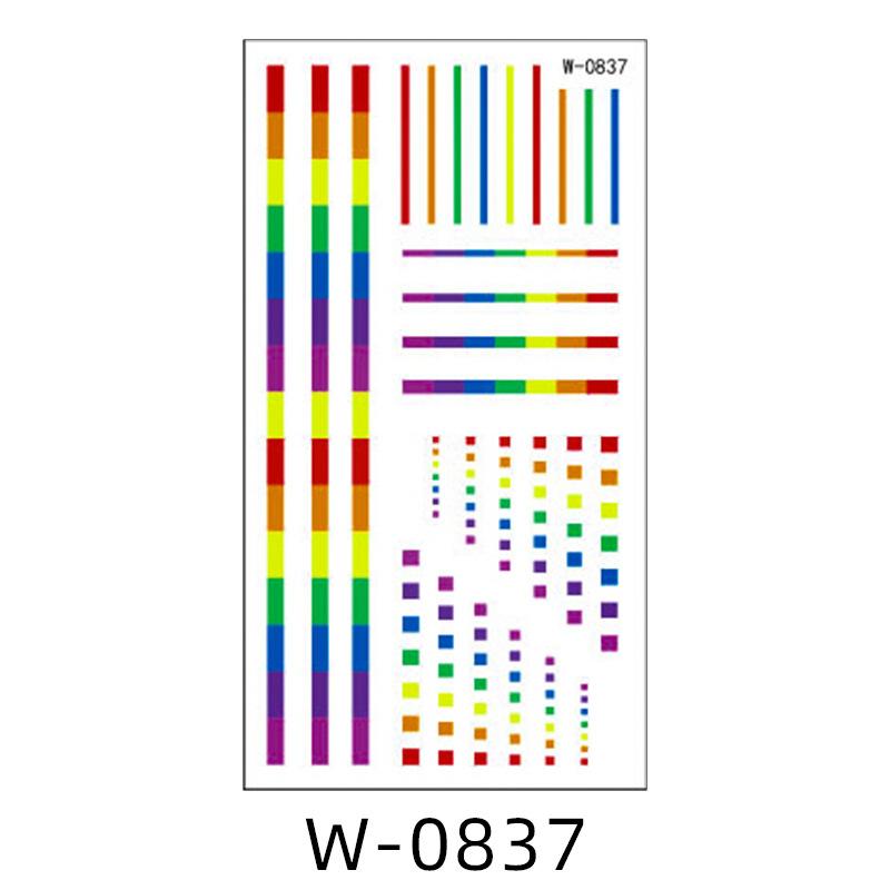 Мультяшная тату-наклейка водостойкая радужная цветная личность милая тату-наклейка детская временная татуировка