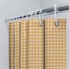 Желтая и белая клетка гингем Занавеска для душа для ванной - Водонепроницаемая и прочная с крючками, защищенными от ржавчины. Преображает пространство