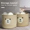 Большая вместительная корзина для белья, мягкая складная, прочная, несущая мультяшный медведь, контейнер для грязной одежды, сумка для хранения принадлежностей для ванной комнаты