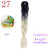 MISS WIG Ombre Oversized Hazelnut Hair 24" 100g Synthetic Crochet Braid Hair Extension Fiber