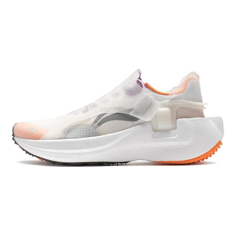 Soulland x Li Ning Ranger Амортизирующие износостойкие легкие низкие кроссовки для бега мужские белые оранжевые ARHQ355-1