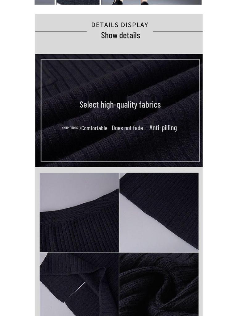 Женская приталенная шерстяная юбка средней длины с разрезом, 2024