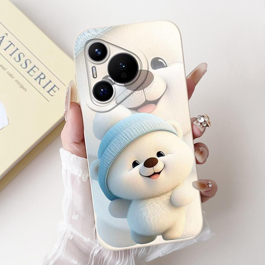 For Huawei Pura 70 Case Pura 70 Pro Back Cover Flower Slim Soft Silicone Funda Huawei Pura 70 Pro+ Shockproof Capa