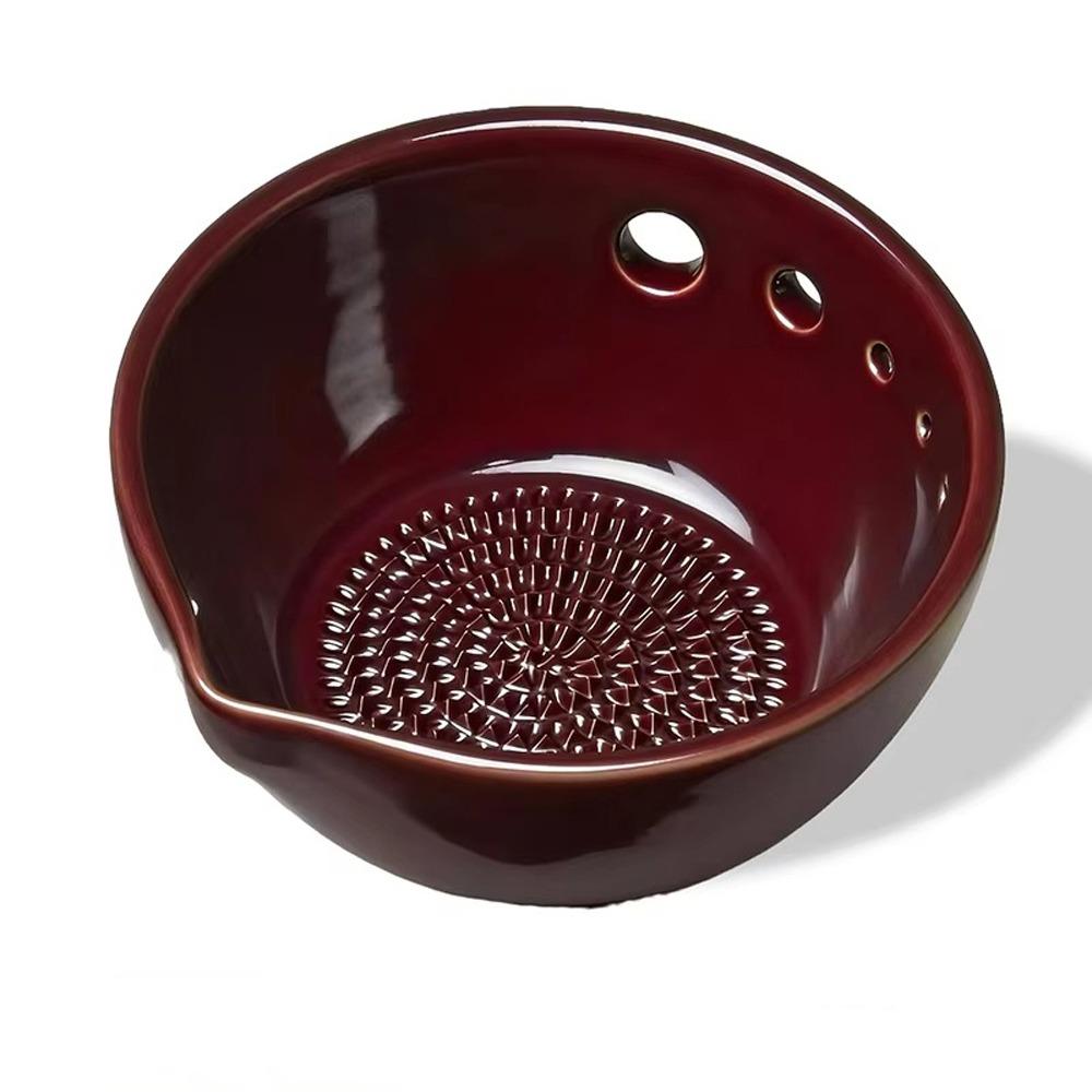 Easy To Use Manual Garlic Grater Bowl 2-in-1 Handmade Garlic Grinder Resin Compact Herb Stripper Bowl Meal Preparation