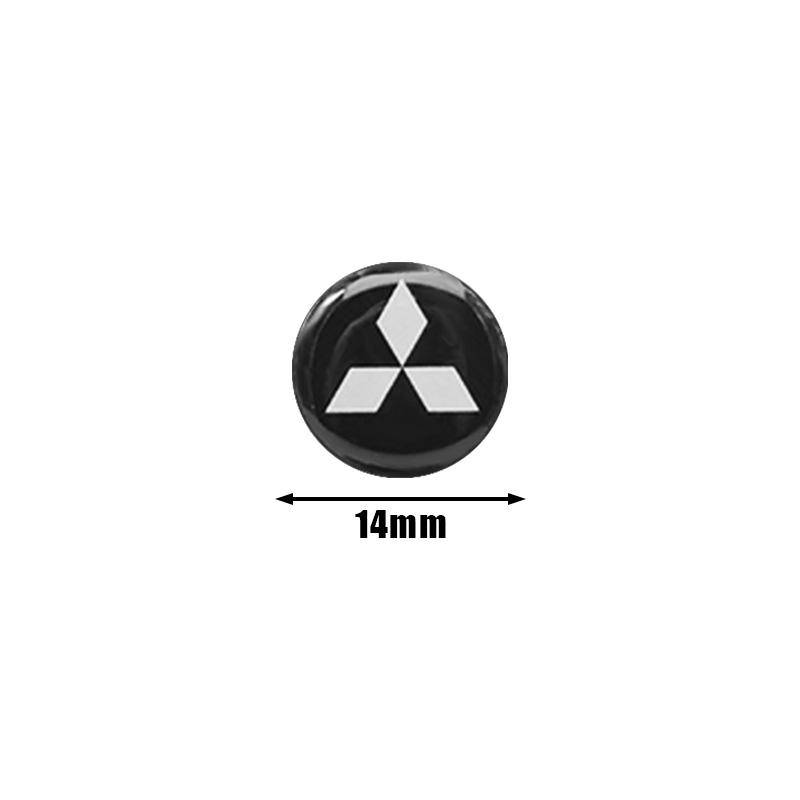 4 шт. 14 мм Наклейка-логотип на брелок автомобиля Значок Декаль Аксессуары Для Mitsubishi Lancer Asx Outlander Pajero l200 Galant