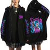 Arcane Jinx Monkey Graffiti Printed Hoodies Zipper Jacket Men Women Harajuku Anime Oversized Hip Hop Casual Sweatshirt Y2K Top