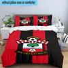 3pcs Fc Crest Design Printed Bedding Set Duvet Cover Closure Includes 1 Duvet Cover & 2 Pillowcases Bedding Sets Home Decor Gifts