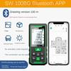 SNDWAY Laser Distance Meter green light Digital Rangefinder Bluetooth Range Finder Tape Measure Electronic Level Ruler