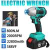 588vf 22800Amh 520N.M Бесщеточный беспроводной электрический ударный гайковерт с крутящим моментом Электроинструменты 2 литий-ионных аккумулятора для аккумулятора Makita 18 В