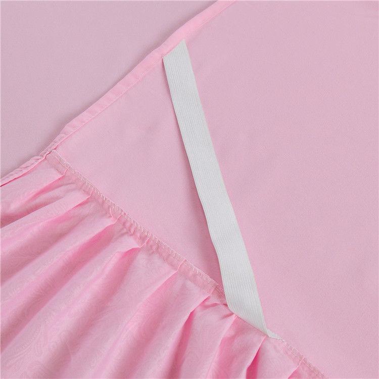 Solid Color Bedspread Bed Skirt Three-piece Cover Simmons Non-slip Bed Sheet Bed Sheet Protective Cover Skin-friendly Nude Sleeping