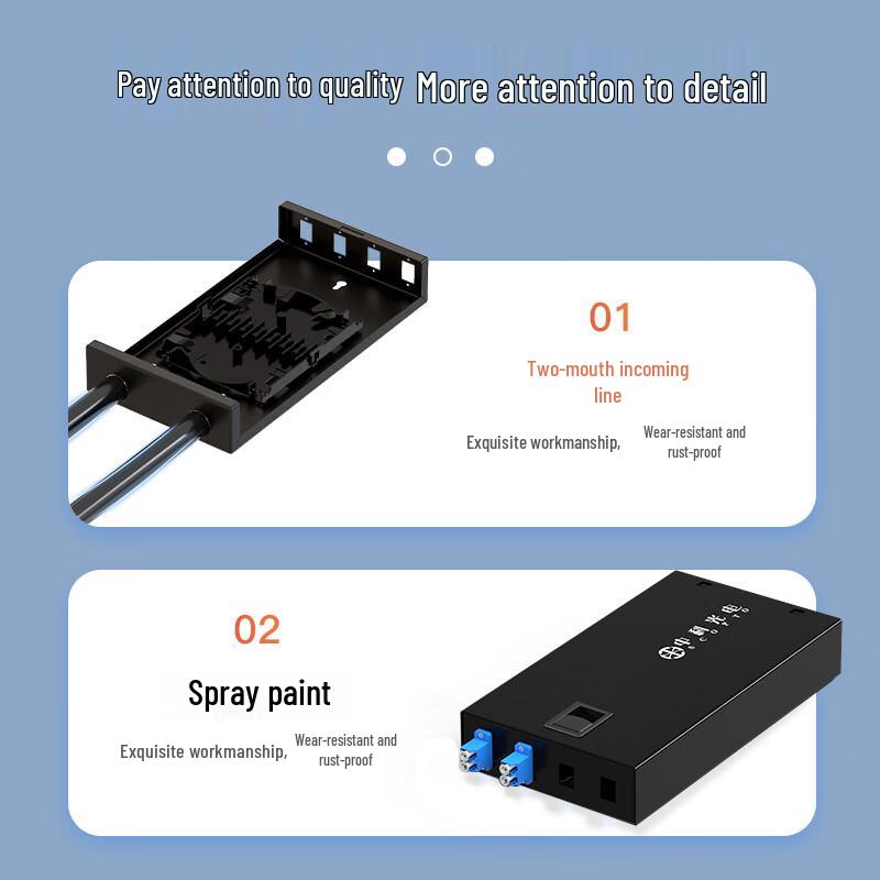 4-Port LC Single-Mode Wall-Mounted Fiber Optic Terminal Box