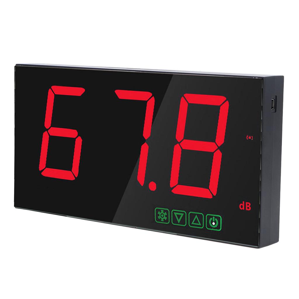Decibel Meter Wall Mounted High Accuracy Battery Level Indication USB 30?130dB with Alarm Function