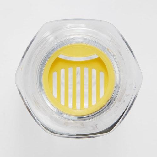 Skater Easy-to-Grip Hexagonal Plastic Water Bottle, 350ml, Blow-Drop Design, for Adults and Kids, Direct Drinking, Clear, Disney Winnie the Pooh Desig