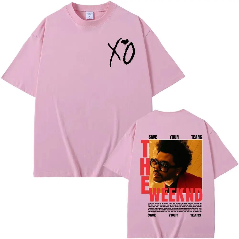 RB Поп-певец The Weeknd After Hours Til Dawn Европа 2026 Графическая футболка Унисекс Винтажный стиль Харадзюку Топ с коротким рукавом