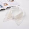 Lace Black White Detachable Fake Collar Beaded Tie Shirt Women's Blouse Top Dickey Detachable Lapel Fashion Accessory