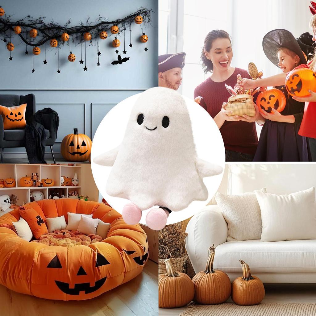 Ghost Plush Doll Halloween Plush Toy Figure Decorations Doll Scary For School Room Birthday Kids Home Holiday Display Party
