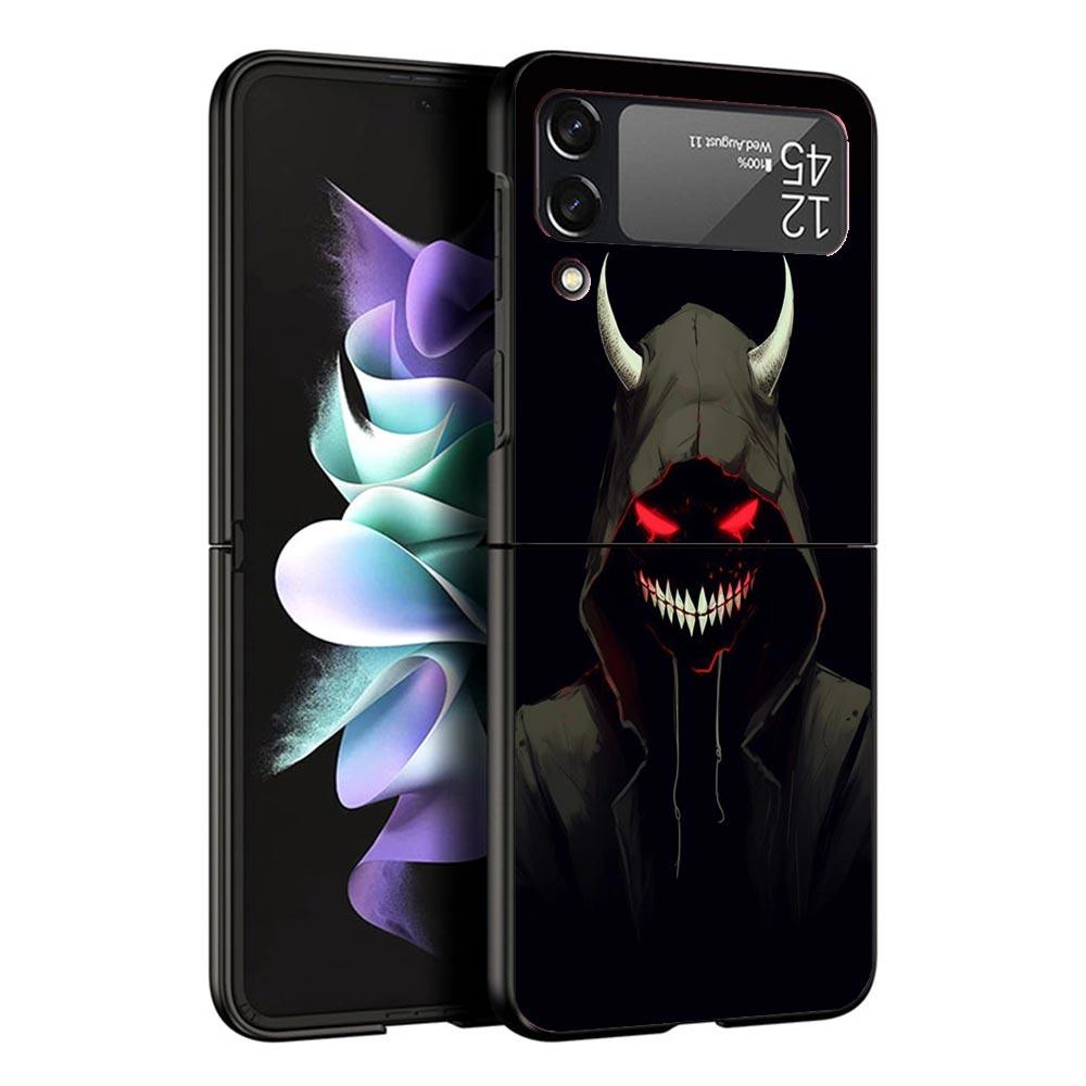 Devil Bad Boy Anime Black Phone Case For Samsung ZFlip7 ZFlip6 ZFlip5 ZFlip4 ZFlip3 5G Hard Protective Galaxy Z Flip 3 4 5 6 7 C