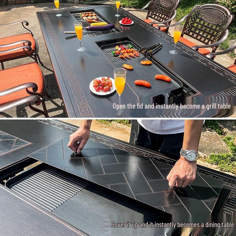 Outdoor Patio BBQ Table Set