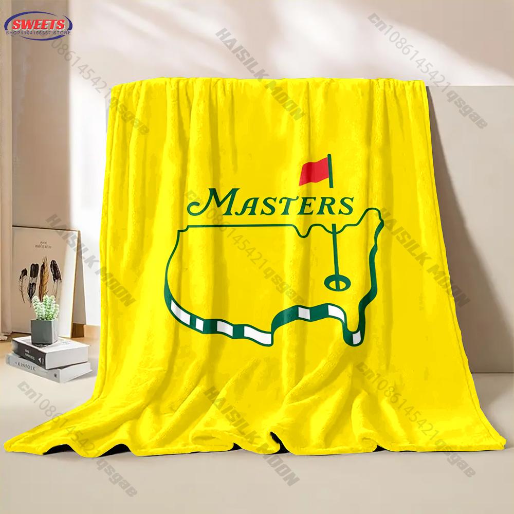 Large Size Lightweight P-Prem1um Golf M-Masters Logo Print Blanket Super Soft Cozy Home Bed Sofa Office Shawl Blanket Great Gift