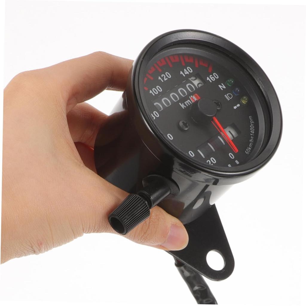 FUNOMOCYA Motorcycle High Accuracy Speedometer Black Metal High Odometer Motorcycle