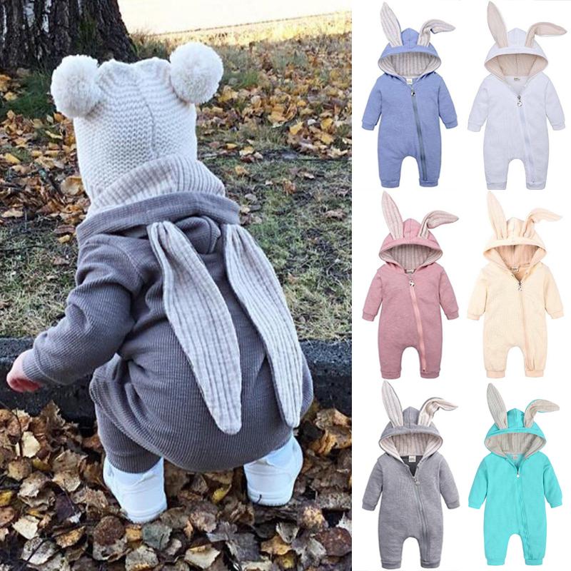 Детские толстовки с кроликом, комбинезоны, хлопковая молния, детская одежда, рождественские костюмы, комбинезон, осенне-зимний цельный костюм для новорожденных, От 3 до 24 месяцев