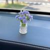 Мини-украшения для автомобиля, ваза Babysbreath Jasmine, стеклянная ваза, микропейзаж, кролик, консоль для украшения салона автомобиля