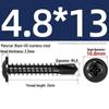 Black Phillips Flat Head Self-Tapping Screws with Washer, 410 Stainless Steel, 4.2M-4.8 Size.