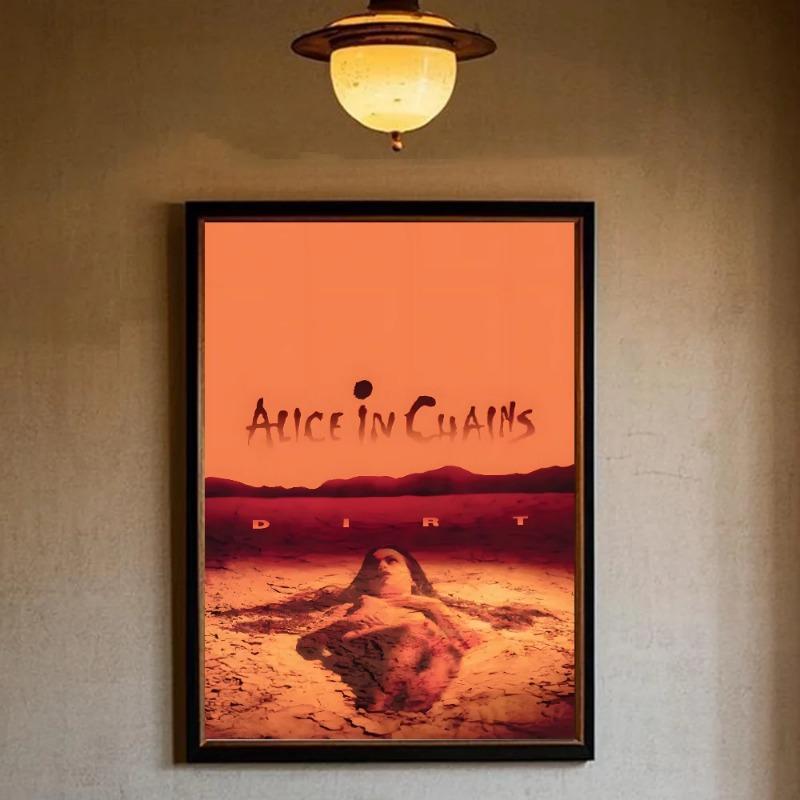 Ретро Музыка Элис Ин Чейнс Постер HD арт липкая стена водонепроницаемый дом гостиная спальня бар эстетичное украшение