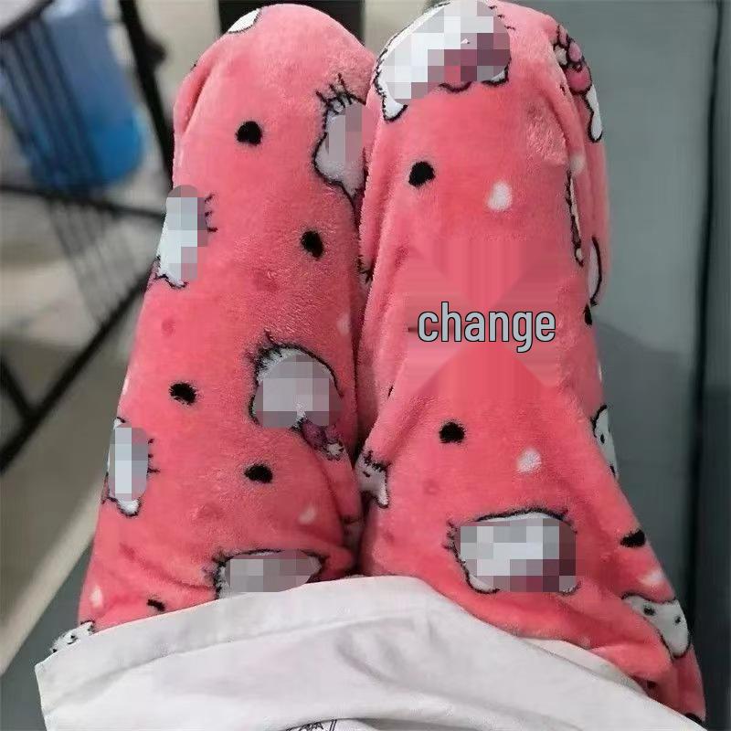 Вельветовые фланелевые рождественские пижамные штаны для дома и улицы