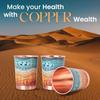 Copper Printed Design 250ML Water Glass with Rust Proof Protection for Home and Office Use Ayurveda and Yoga Health Benefits Glass Set of 6