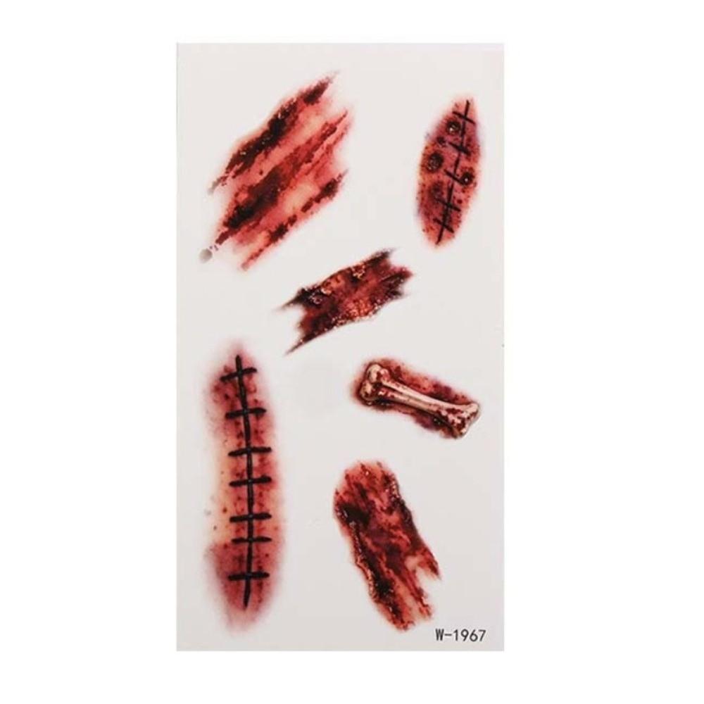 Waterproof Bruise Scab Scar Tattoo Sticker Bloody Makeup Body Art Scar Decals Photo Props