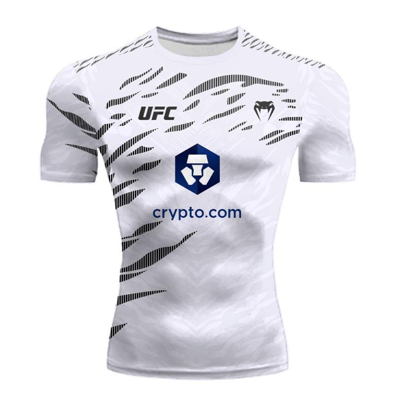Новая летняя футболка UFC 2025 года европейского размера L, тренировочный костюм, рабочая одежда, быстросохнущий и дышащий топ