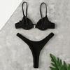 2 Pcs/Set Charming Bathing Suit Hot Sleeveless Sexy Backless Women Swimsuit for Water Activity