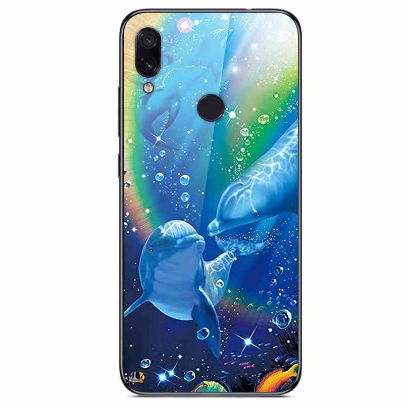 For Redmi Note 7 Cases Note7 Pro Tempered Glass Hard Back Cover For Xiaomi Redmi 7 Pro Phone Case Protective Funda Bumper Note 7