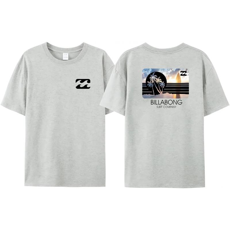 Men's Summer T-shirt 100% Pure Cotton Double-sided Printed High-quality Casual T-shirt