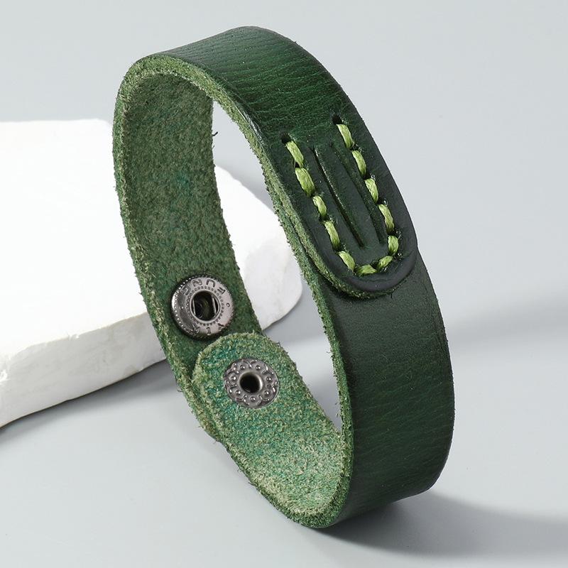 Браслет-обертка из натуральной кожи для мужчин, браслеты, повседневные ювелирные аксессуары