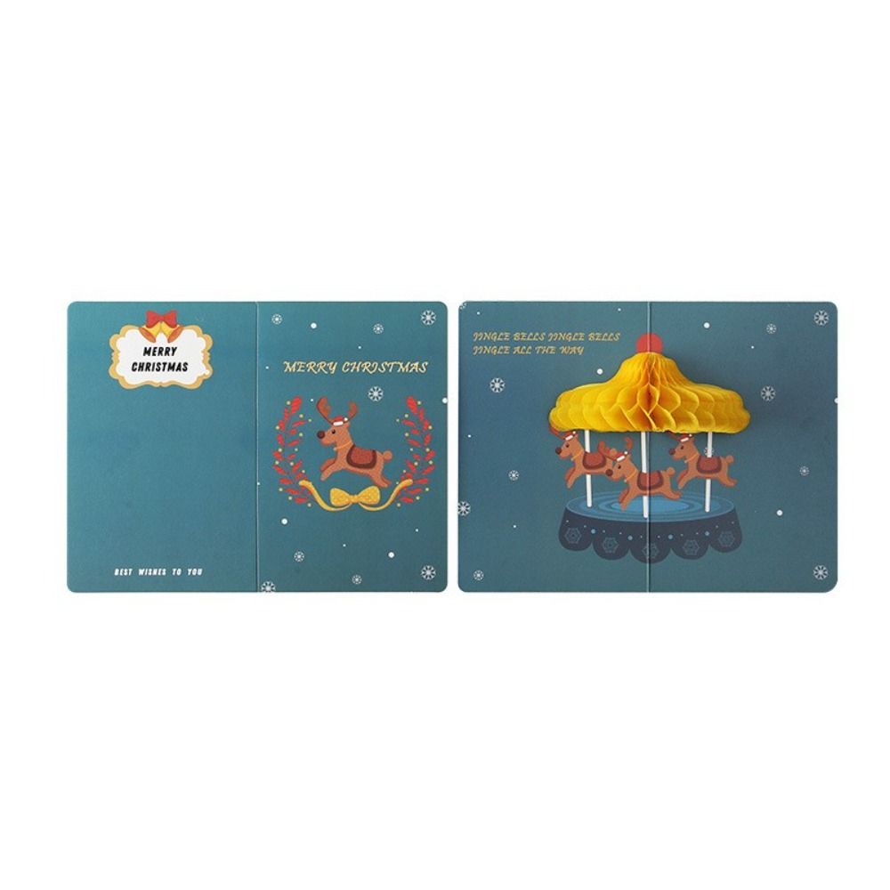 Gifts Santa Claus Blessing Cards Greeting Cards With Envelope Christmas Postcard Thank You Cards