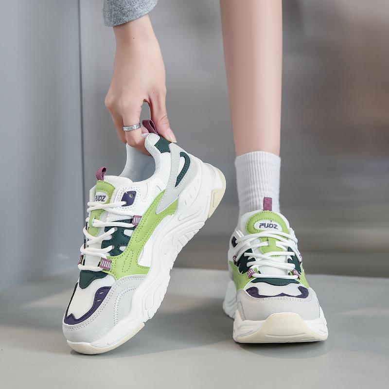 CRLAYDK Женские 2024 Новые Модные Кроссовки Платформа Папа Повседневные Классические Сетчатые Обувь для Ходьбы Удобные На шнуровке Путешествия Теннис