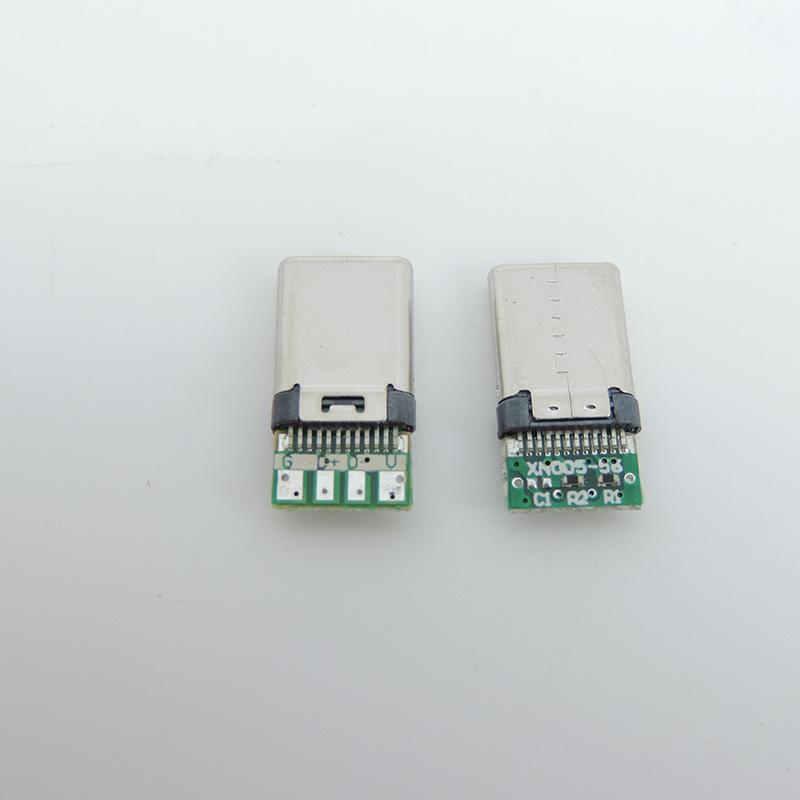TYPE C USB 3.1 24-контактный штекерный разъем для сварки, адаптер с корпусом, зарядные разъемы Type-C, кабель для передачи данных, аксессуары для ремонта