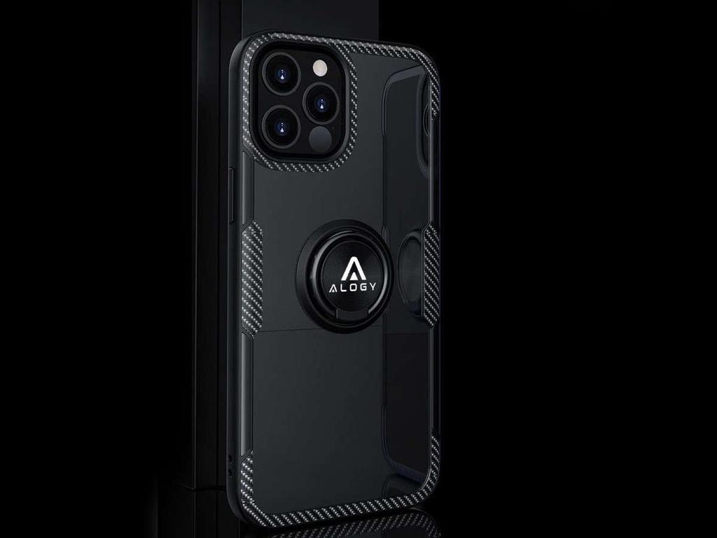 Alogy Ring Holder Armor Case For Apple Iphone 12/12 Pro Black