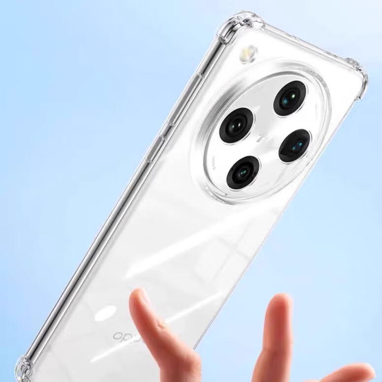 Air Cushion Drop ProtectionPhone Case for OPPO Find X8, OPPO Silicone Lens Full Protection, Ultra-Thin Frosted Case - Transparent