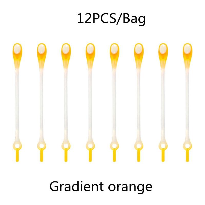 № 8, 12 шт. градиентные эластичные силиконовые шнурки без завязок, эластичные шнурки, кроссовки для взрослых и детей, ленивые шнурки для обуви, резиновые шнурки