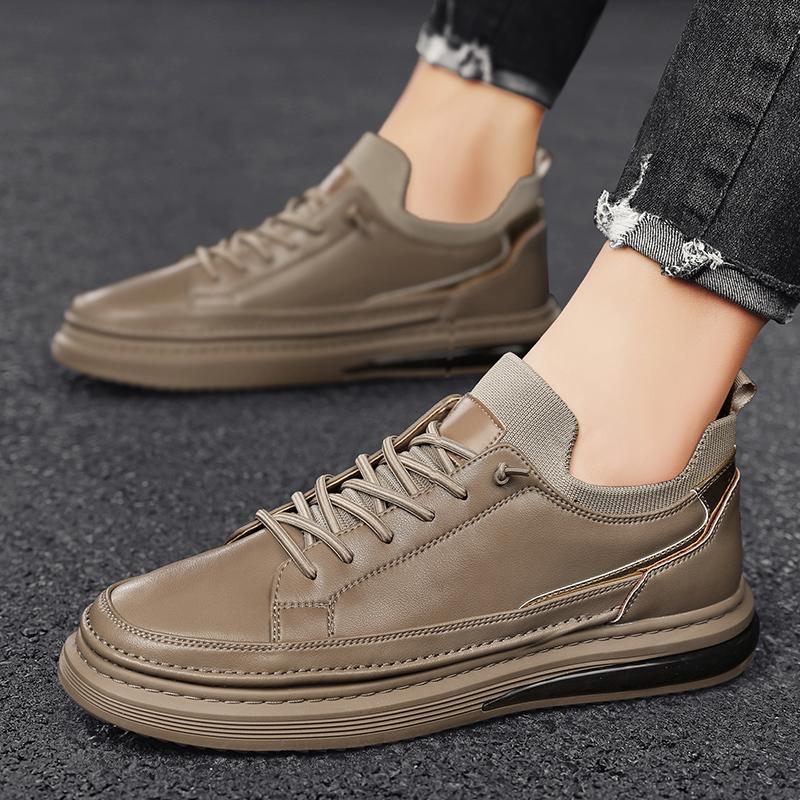 Модные мужские повседневные кроссовки Роскошные высококачественные кожаные туфли в минималистичном стиле Удобная мужская обувь для вечеринок на свежем воздухе и путешествий