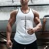Беговые жилеты Хлопковая спортивная майка Мужские майки без рукавов для зала Фитнес Мужская одежда для бодибилдинга Тренировочные майки